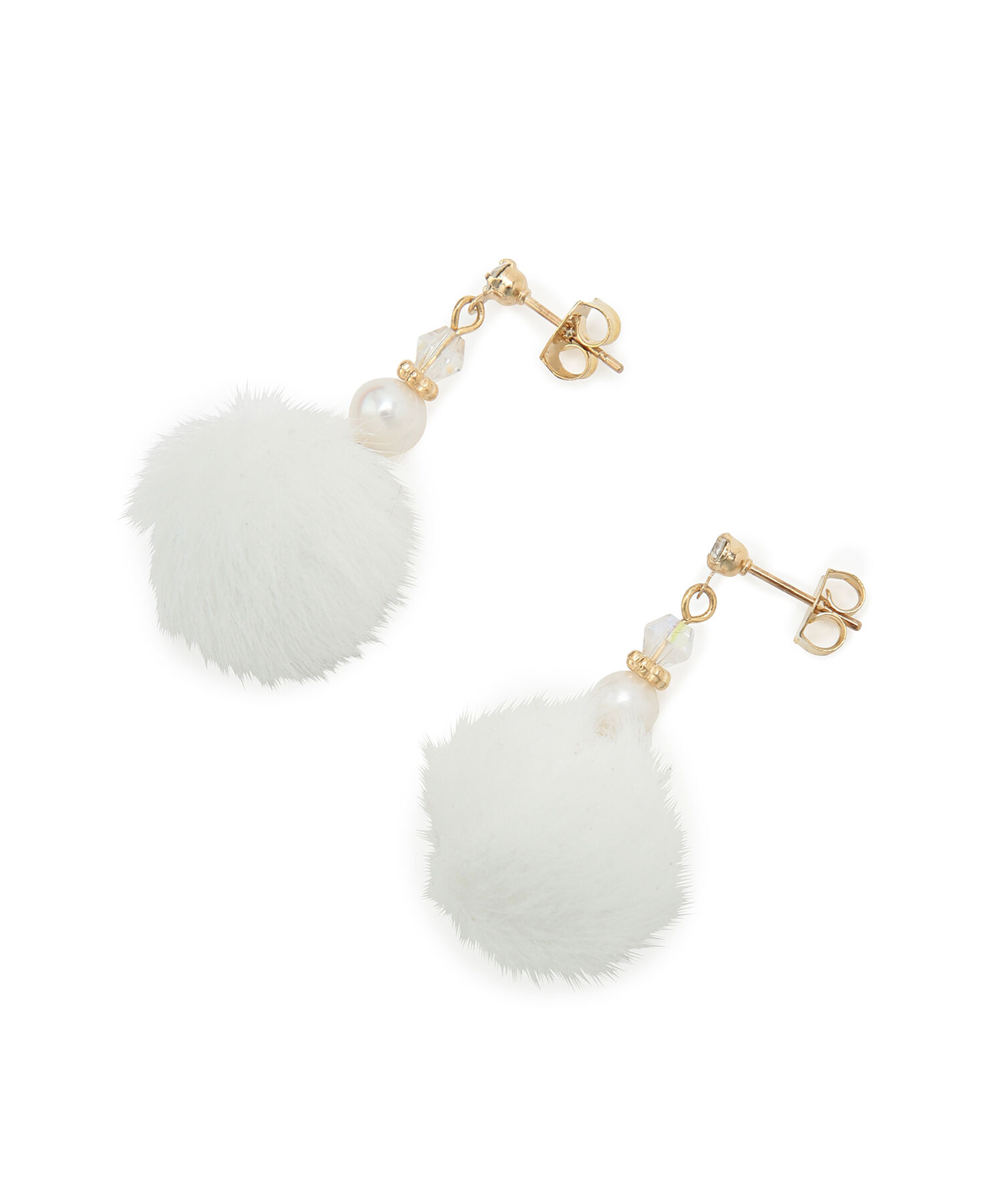 ROPE PICNIC PASSAGE「ファー&times;パールピアス」|ピアス|