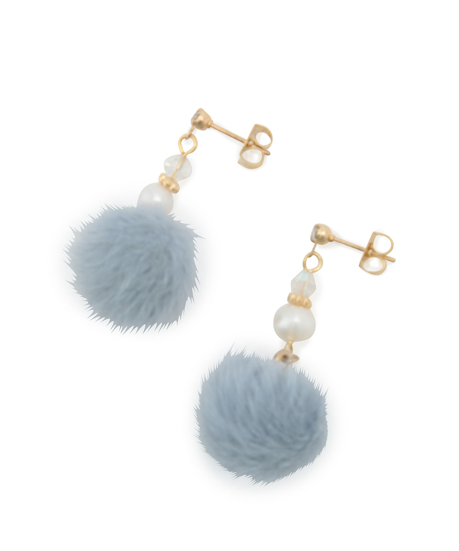 ROPE PICNIC PASSAGE「ファー&times;パールピアス」|ピアス|