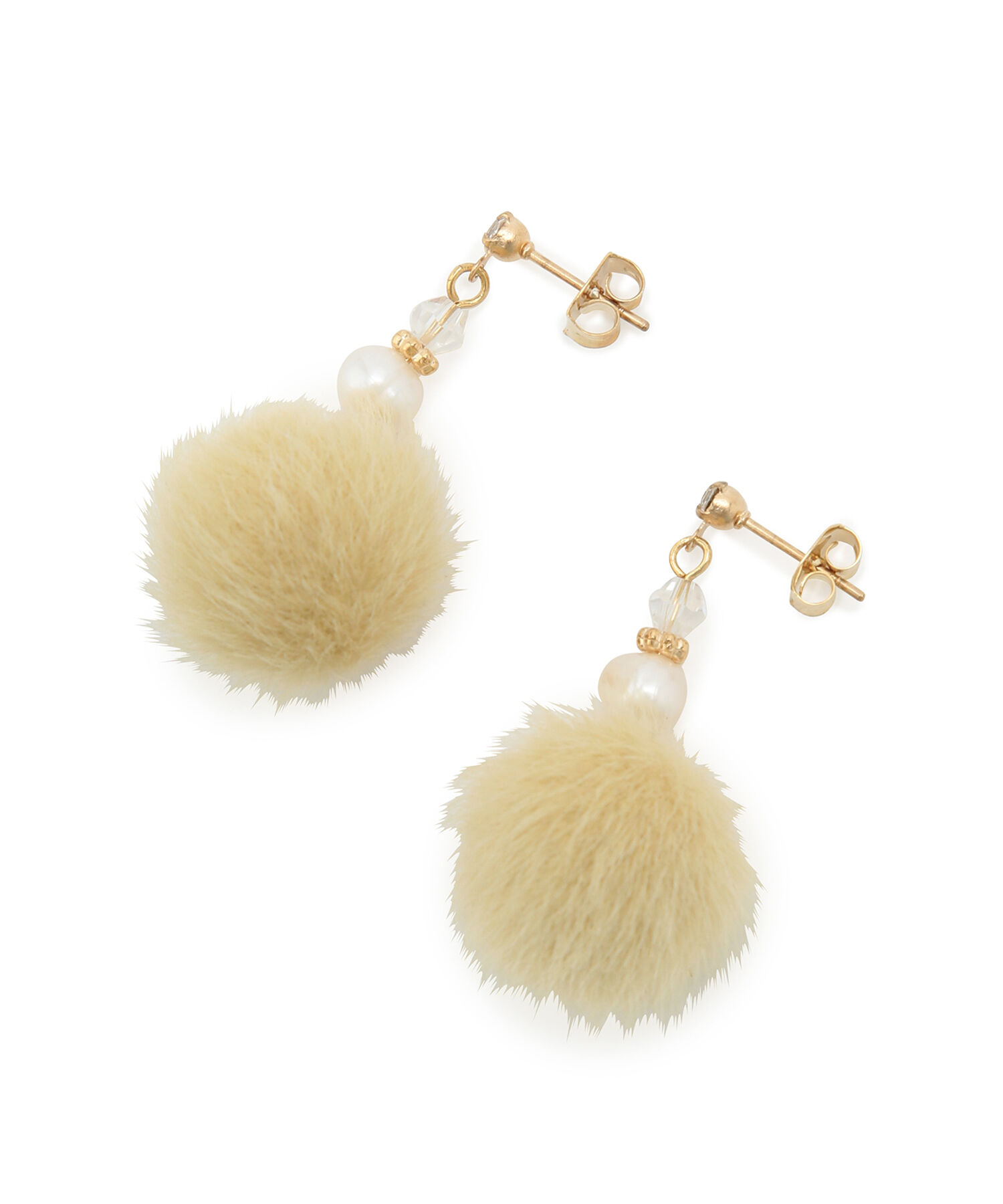 ROPE PICNIC PASSAGE「ファー&times;パールピアス」|ピアス|