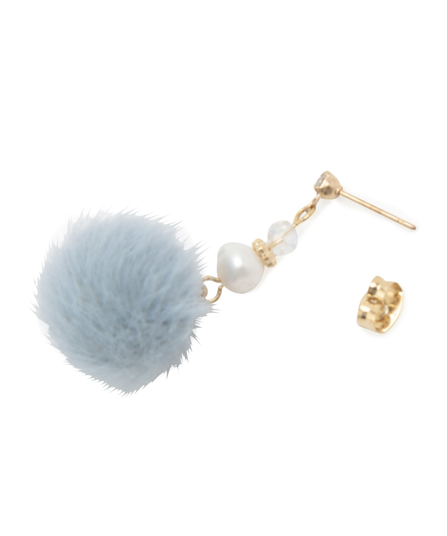 ROPE PICNIC PASSAGE「ファー&times;パールピアス」|ピアス|