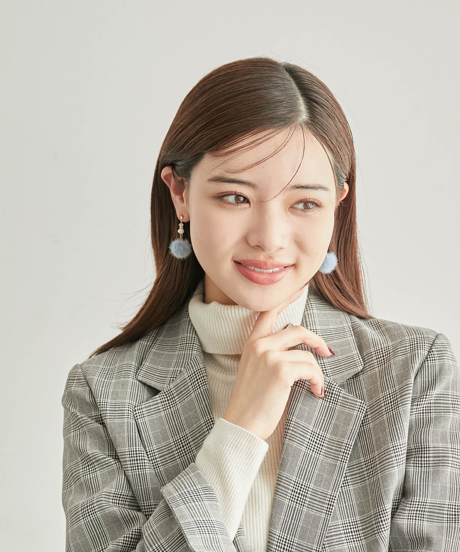 ROPE PICNIC PASSAGE「ファー&times;パールピアス」|ピアス|