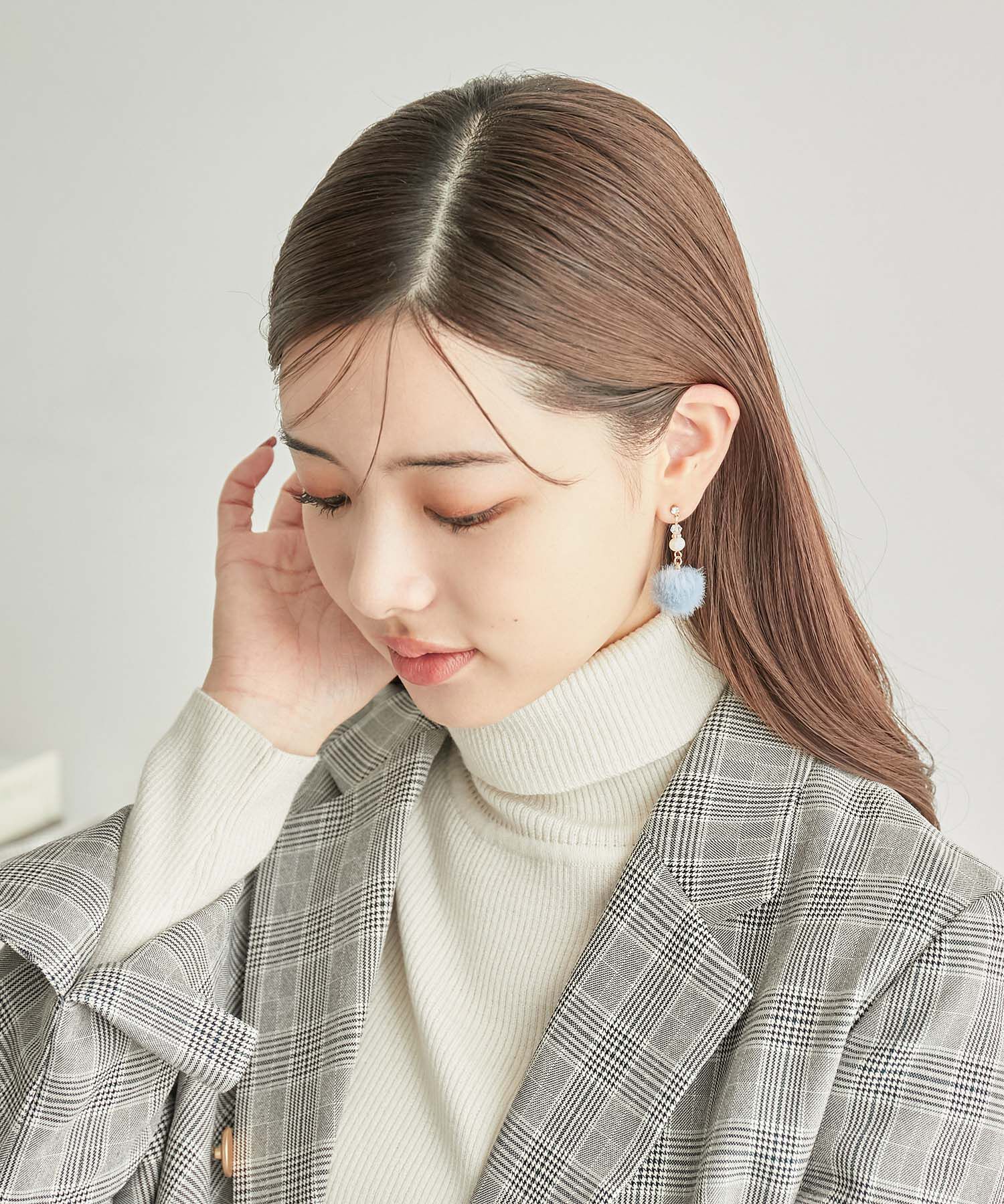 ROPE PICNIC PASSAGE「ファー&times;パールピアス」|ピアス|サックス(48)