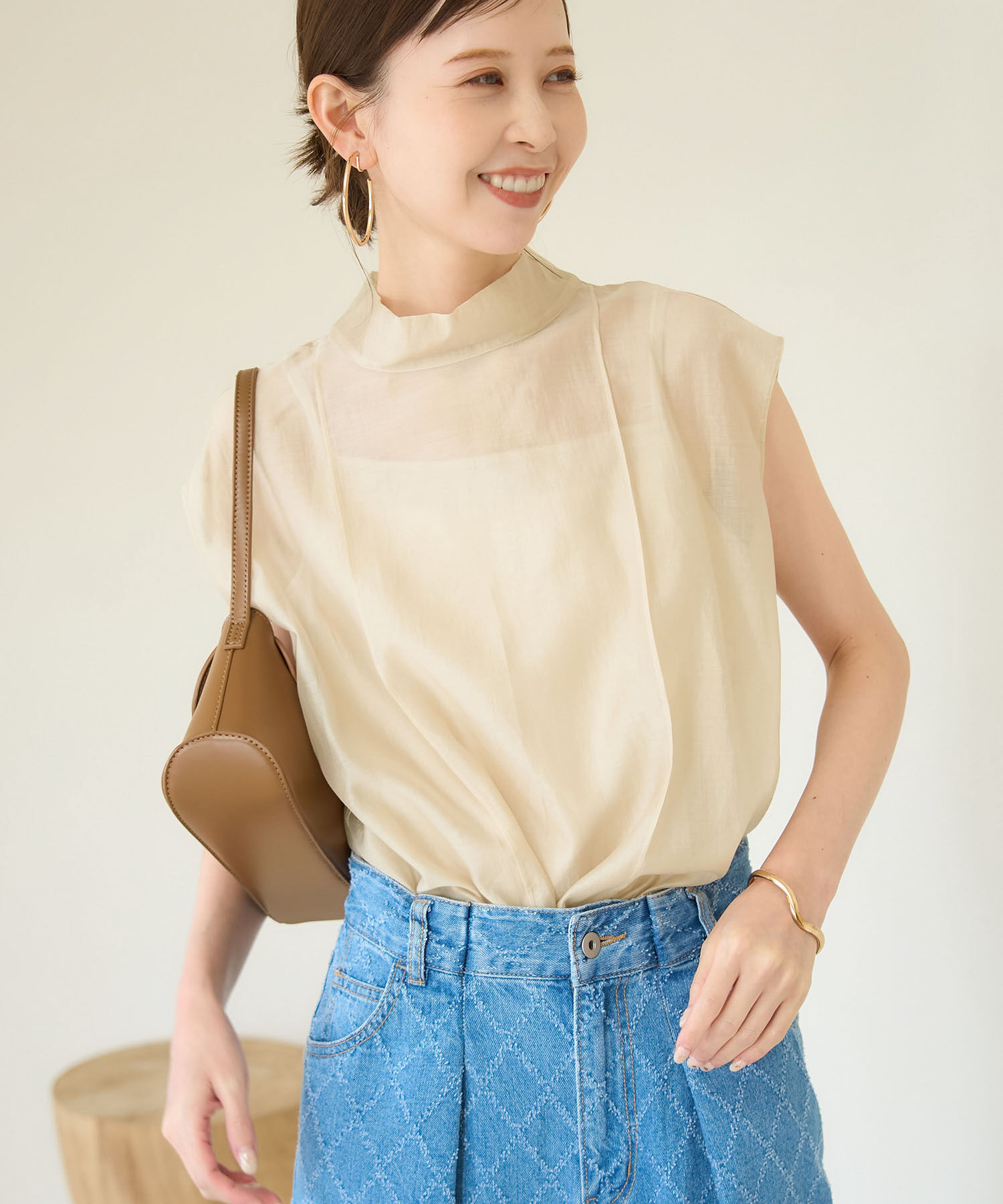 Rope&rsquo;Picnic「インナーつきシアーブラウス」|シャツ・ブラウス|ベージュ(27)