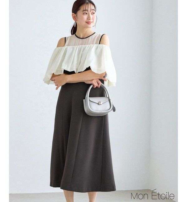 Rope&rsquo;Picnic「【Mon E&rsquo;toile/モンエトワール】バルーンビスチェセットワンピース/マルチWAY」|ドレス|チャコール(06)