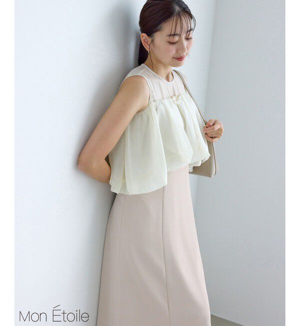 Rope&rsquo;Picnic「【Mon E&rsquo;toile/モンエトワール】バルーンビスチェセットワンピース/マルチWAY」|ドレス|ベージュ(27)