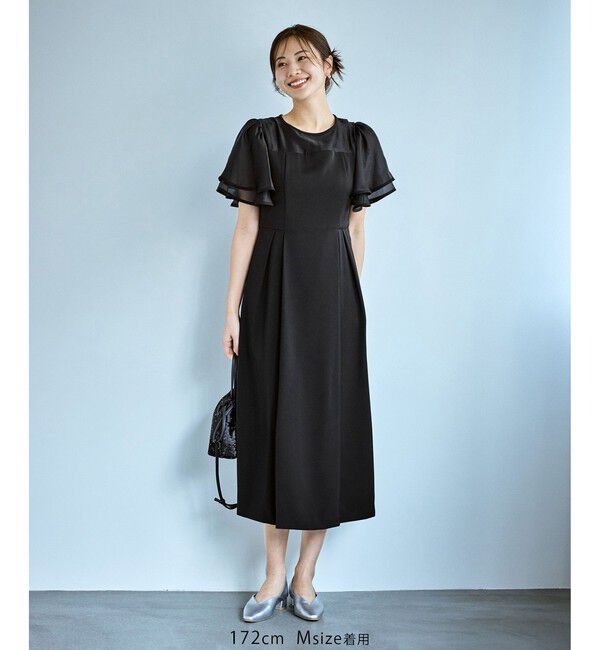 Rope&rsquo;Picnic「【Mon E&rsquo;toile/モンエトワール】フレア袖ビスチェデザインワンピース」|ドレス|