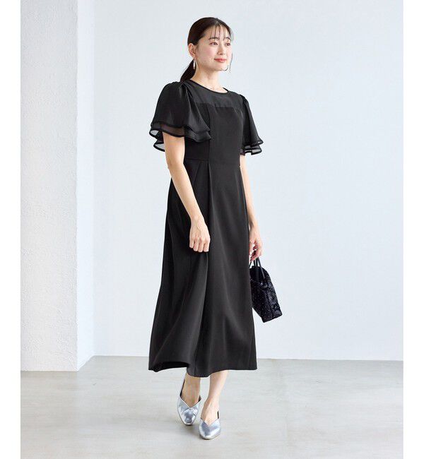 Rope&rsquo;Picnic「【Mon E&rsquo;toile/モンエトワール】フレア袖ビスチェデザインワンピース」|ドレス|