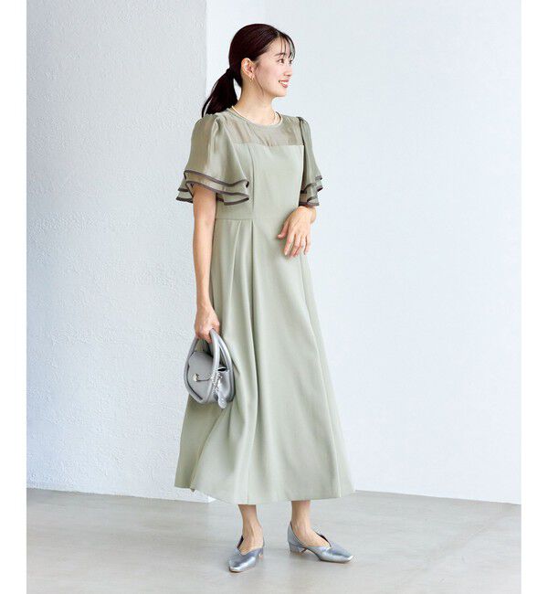 Rope&rsquo;Picnic「【Mon E&rsquo;toile/モンエトワール】フレア袖ビスチェデザインワンピース」|ドレス|