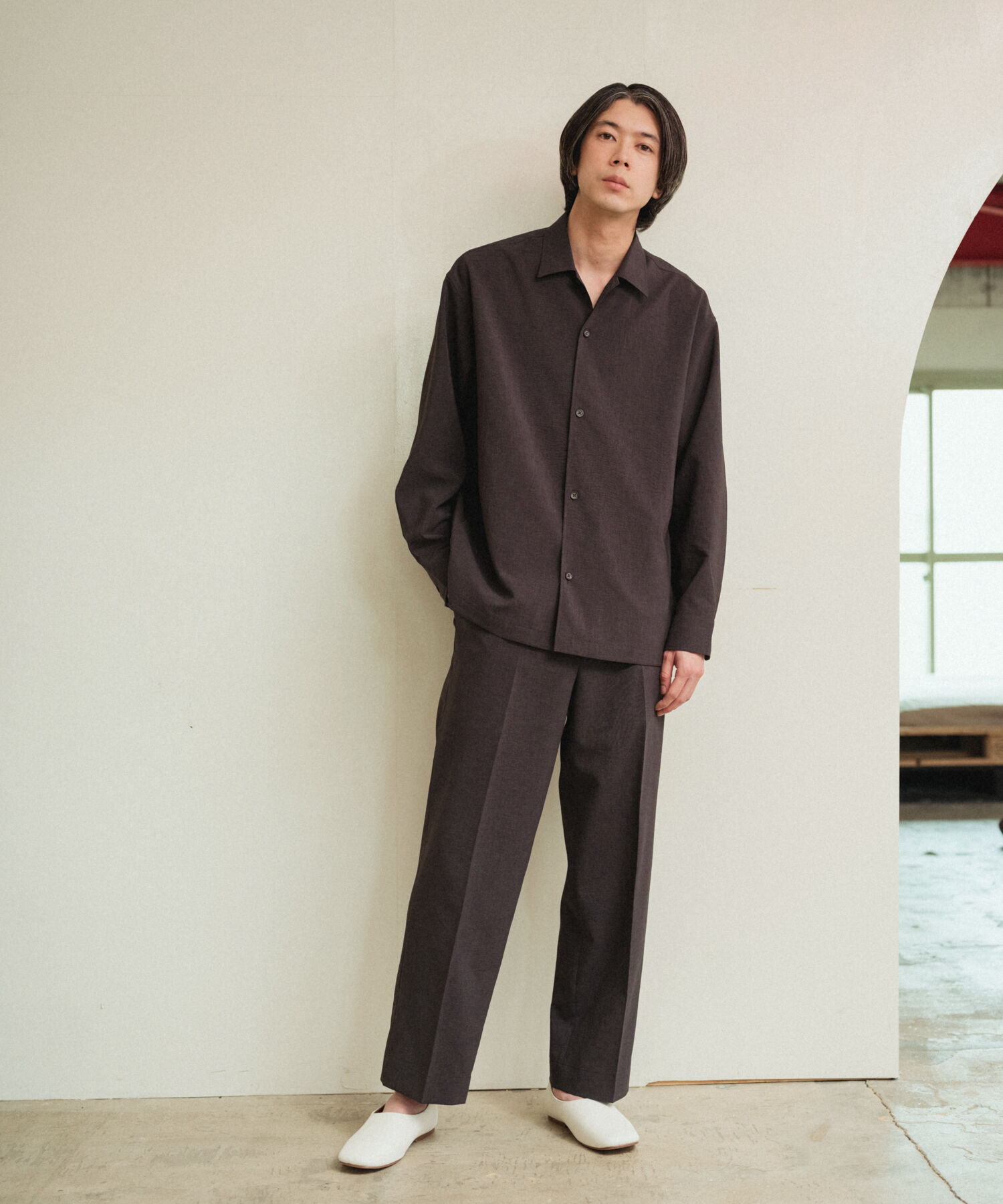 ADAM ET ROPE'「【RIRANCHA/リランチェ】ワイドシルエット シャツジャケット / 速乾 / 冷感 / イージーケア / ユニセックス」|ブルゾン・スタジャン|