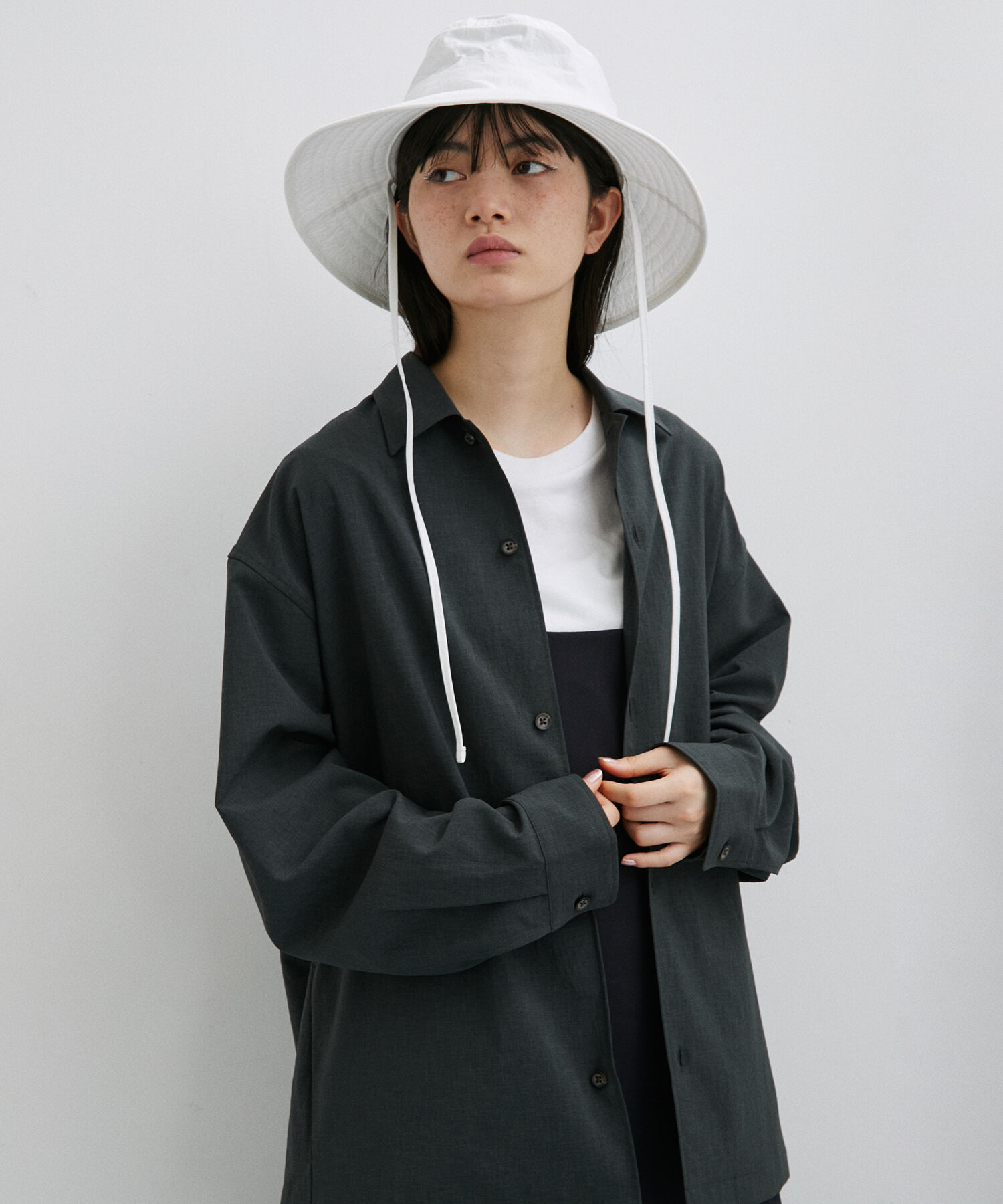 ADAM ET ROPE'「【RIRANCHA/リランチェ】ワイドシルエット シャツジャケット / 速乾 / 冷感 / イージーケア / ユニセックス」|ブルゾン・スタジャン|