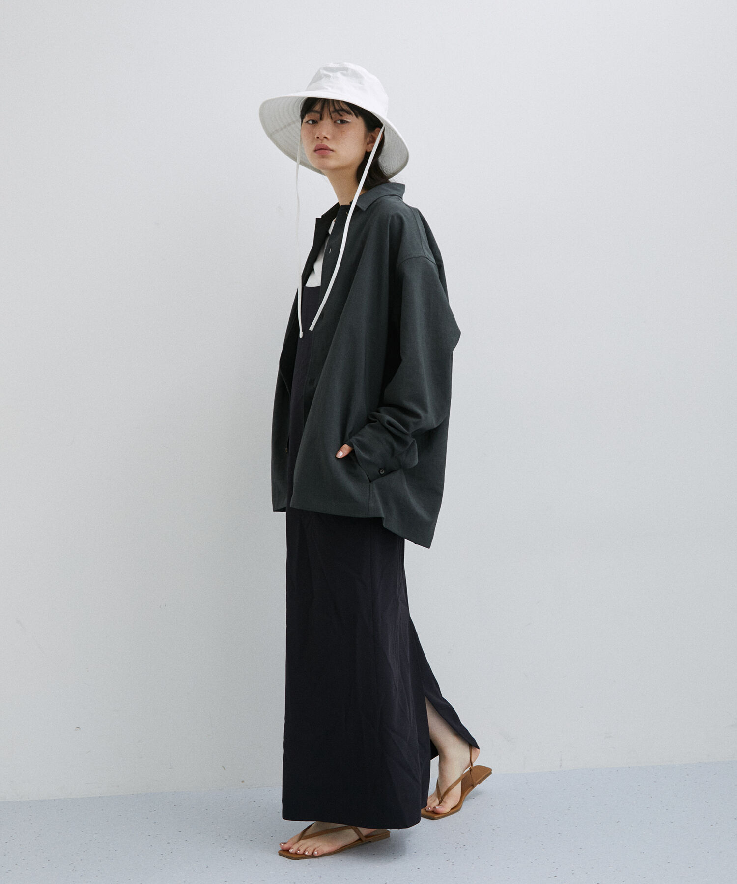 ADAM ET ROPE'「【RIRANCHA/リランチェ】ワイドシルエット シャツジャケット / 速乾 / 冷感 / イージーケア / ユニセックス」|ブルゾン・スタジャン|