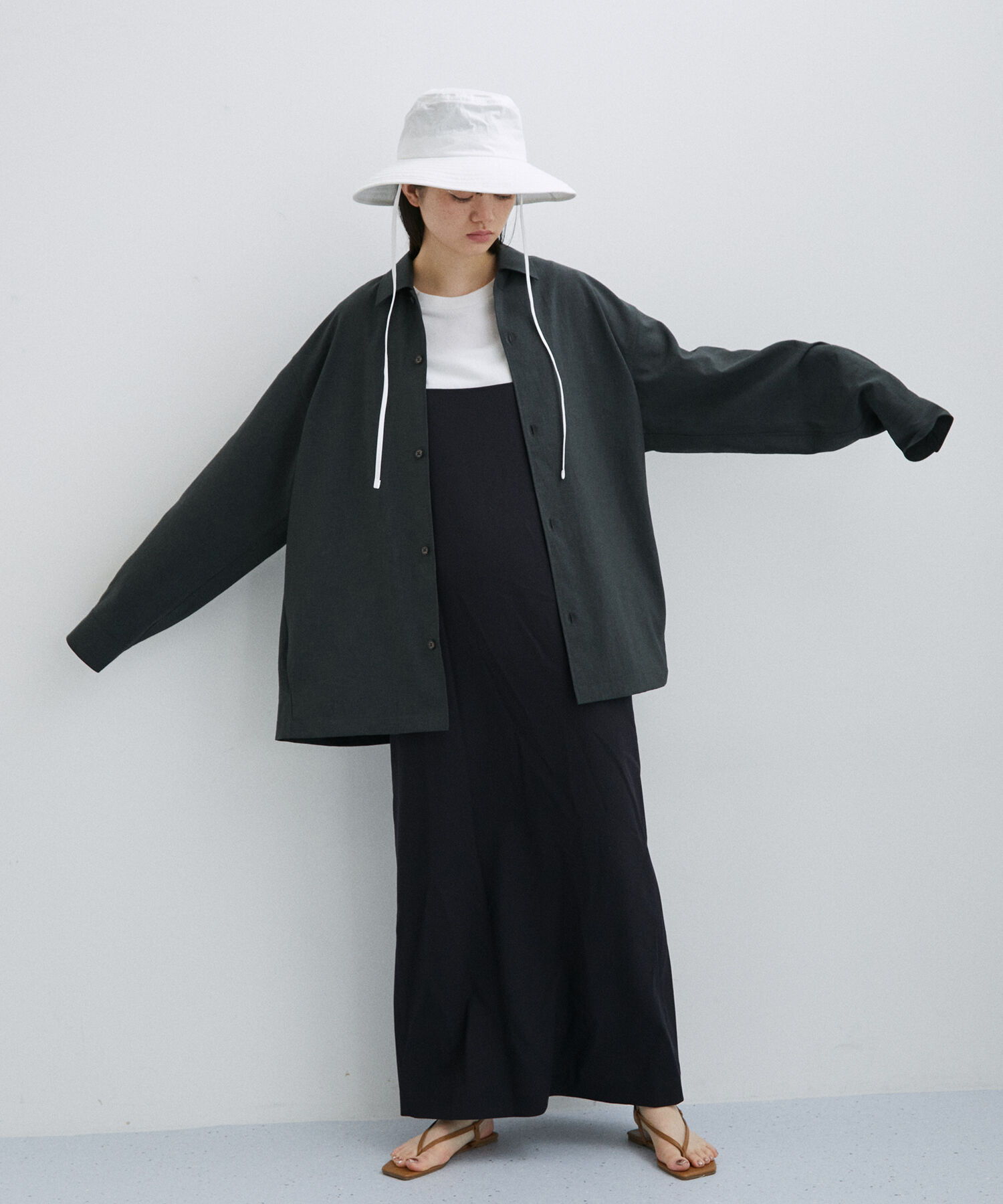 ADAM ET ROPE'「【RIRANCHA/リランチェ】ワイドシルエット シャツジャケット / 速乾 / 冷感 / イージーケア / ユニセックス」|ブルゾン・スタジャン|