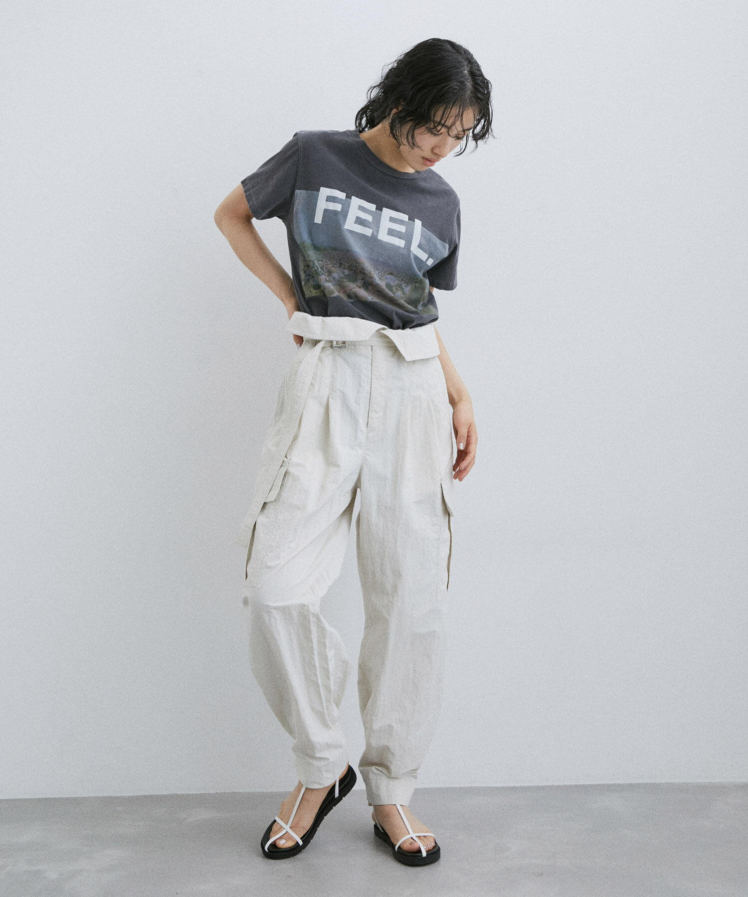 ADAM ET ROPE'「ナロークロスストラップスポサン」|サンダル|