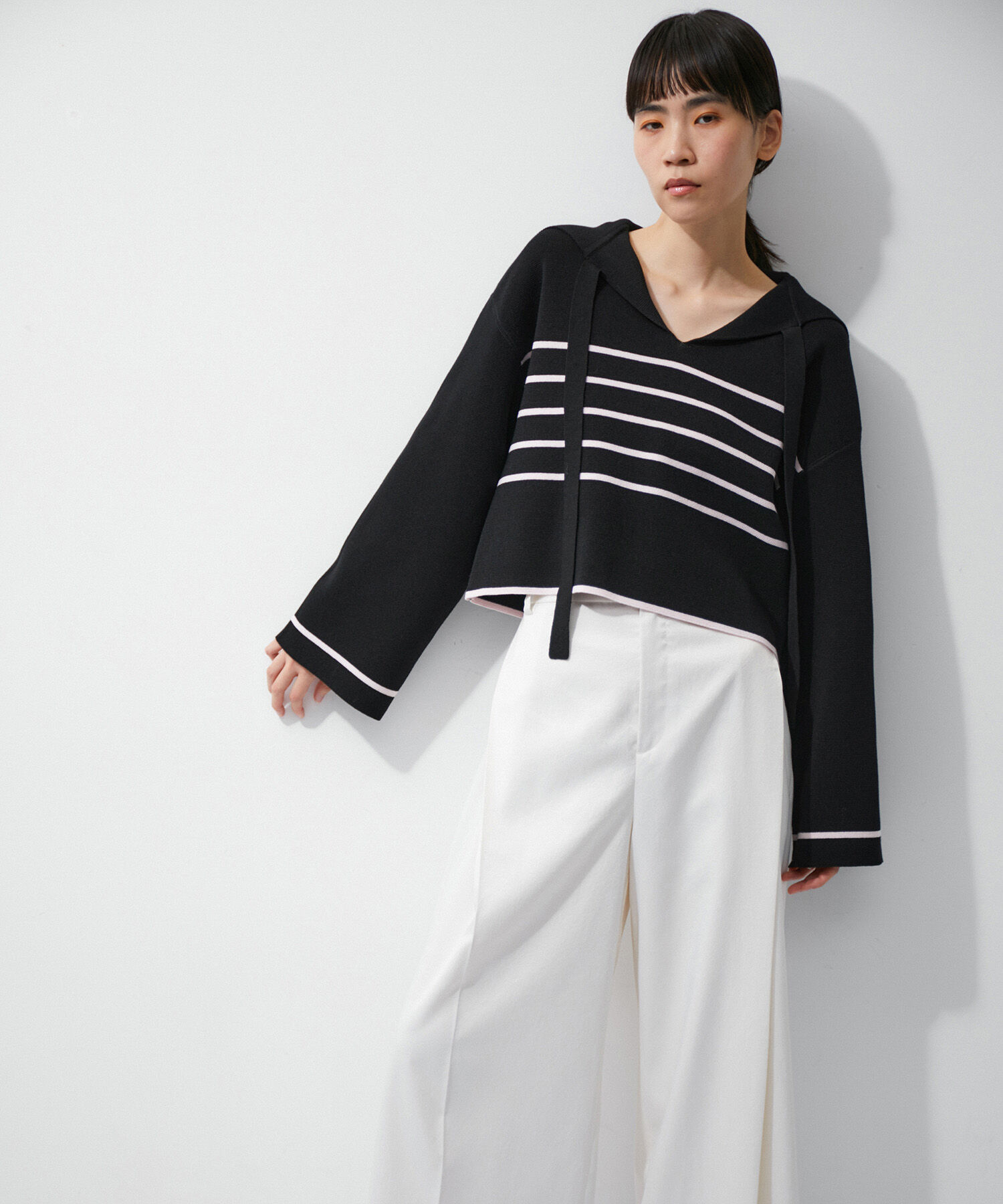 ADAM ET ROPE'「ミラノリブニットプルオーバー」|ニット・セーター|