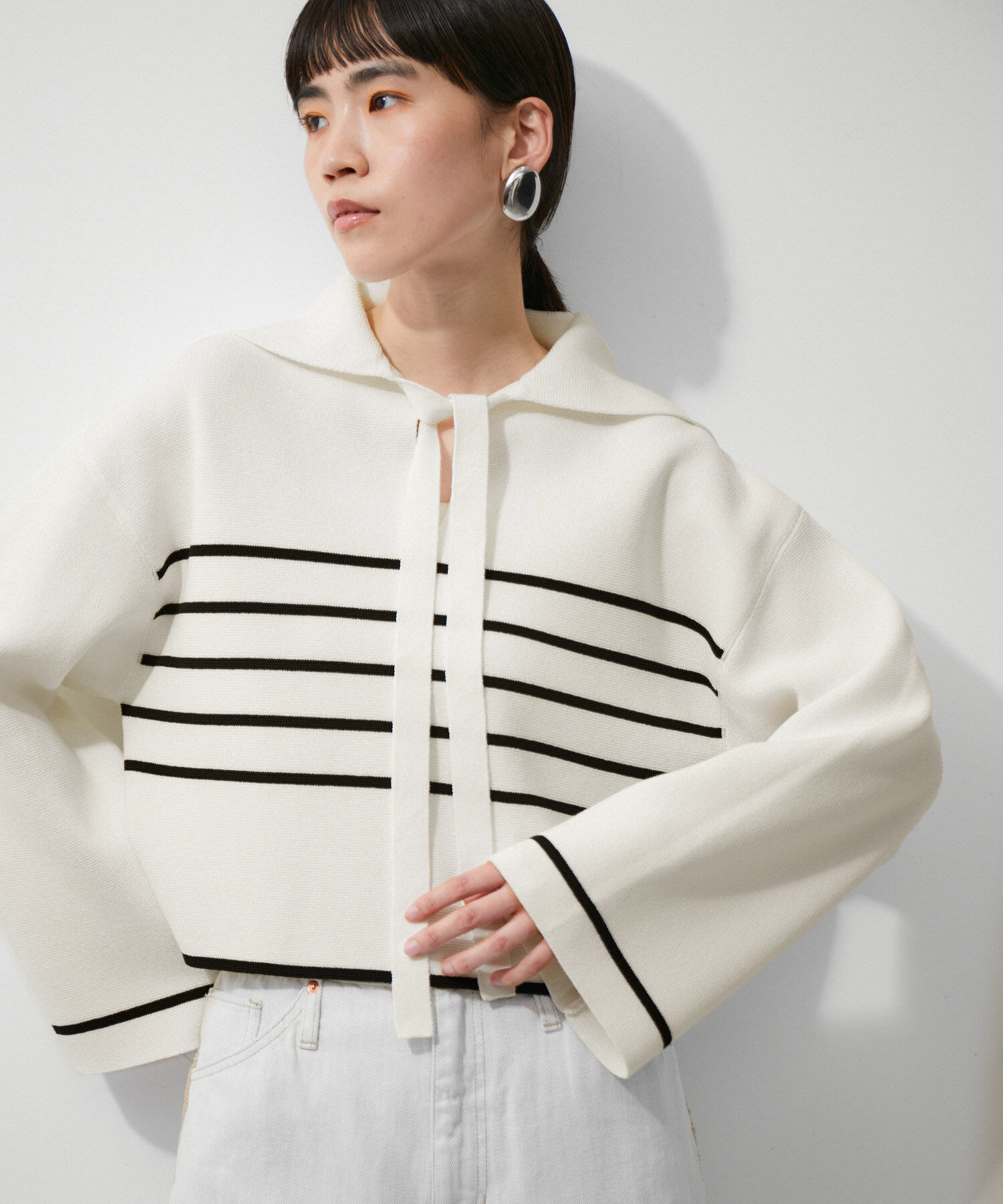 ADAM ET ROPE'「ミラノリブニットプルオーバー」|ニット・セーター|