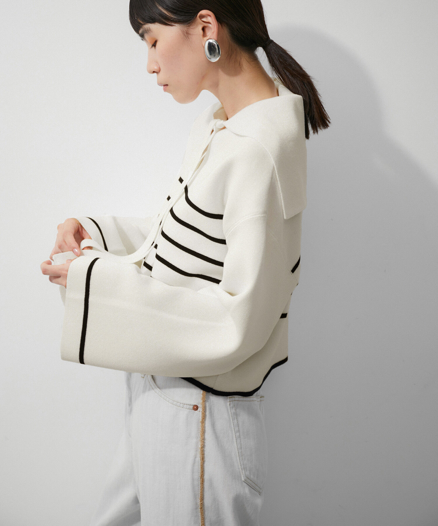 ADAM ET ROPE'「ミラノリブニットプルオーバー」|ニット・セーター|