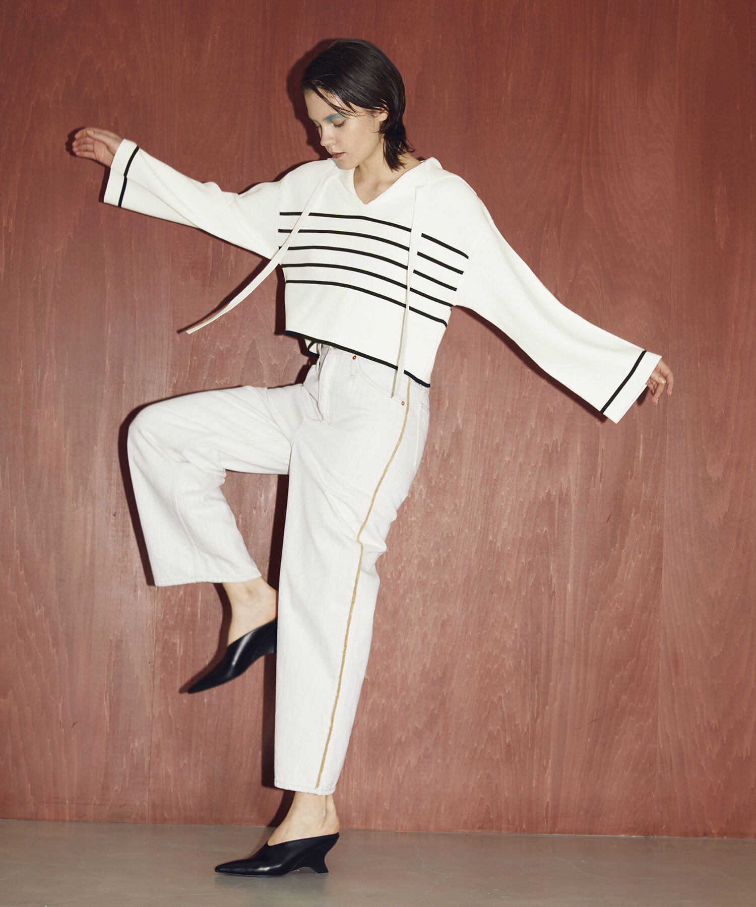 ADAM ET ROPE'「ミラノリブニットプルオーバー」|ニット・セーター|