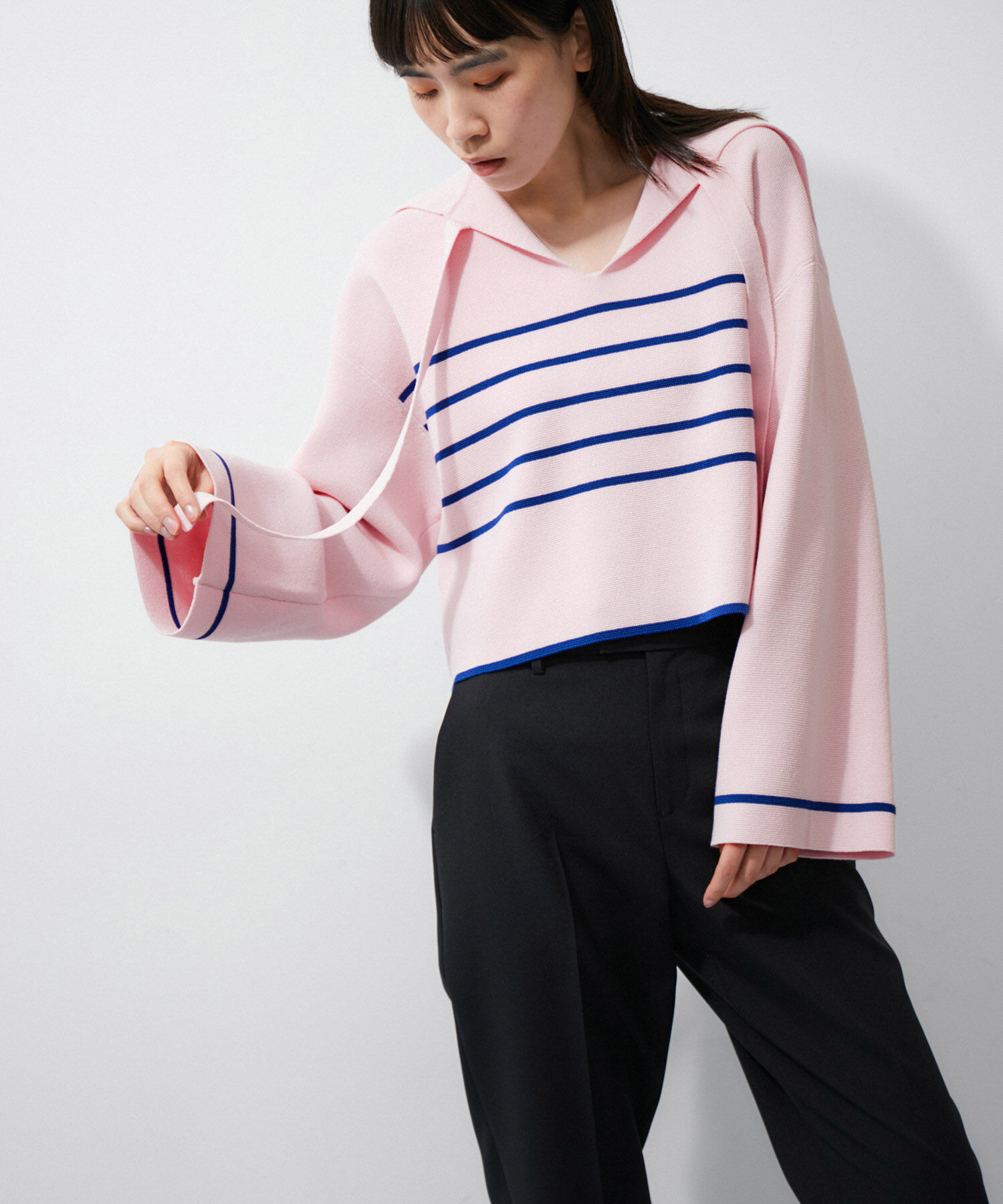 ADAM ET ROPE'「ミラノリブニットプルオーバー」|ニット・セーター|