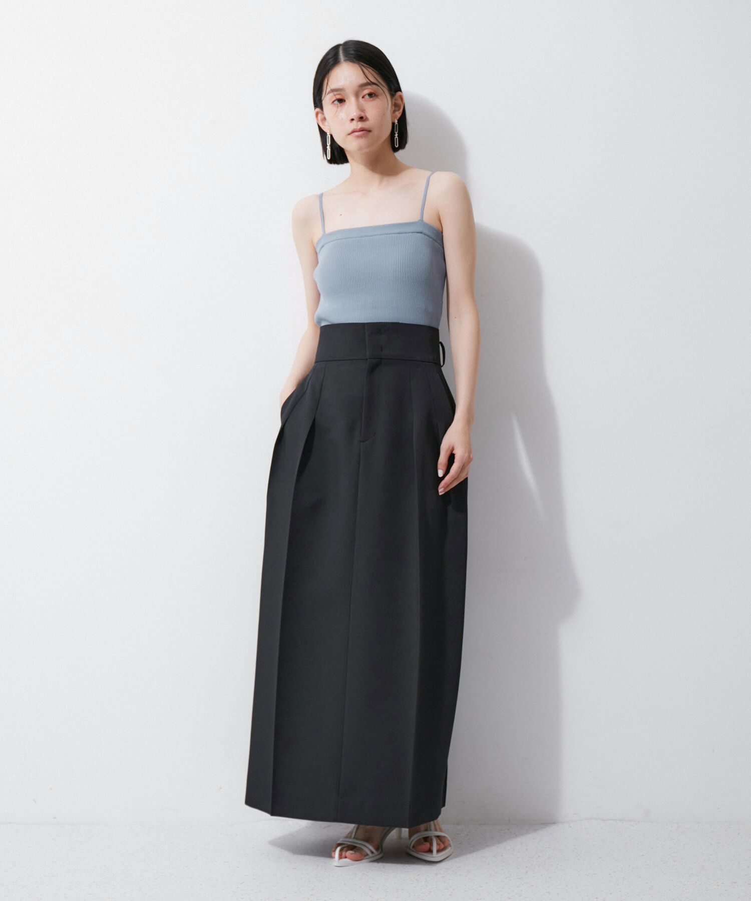 ADAM ET ROPE'「カップ付きリブニットキャミソール」|キャミソール|