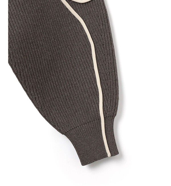 ADAM ET ROPE'「【サステナブル・洗える】ラインニットカーディガン」|カーディガン|