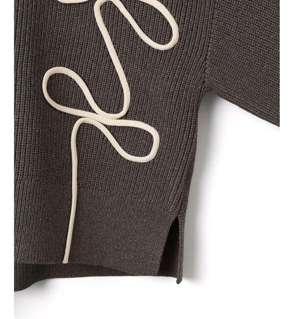 ADAM ET ROPE'「【サステナブル・洗える】ラインニットカーディガン」|カーディガン|