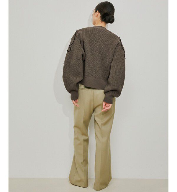 ADAM ET ROPE'「【サステナブル・洗える】ラインニットカーディガン」|カーディガン|