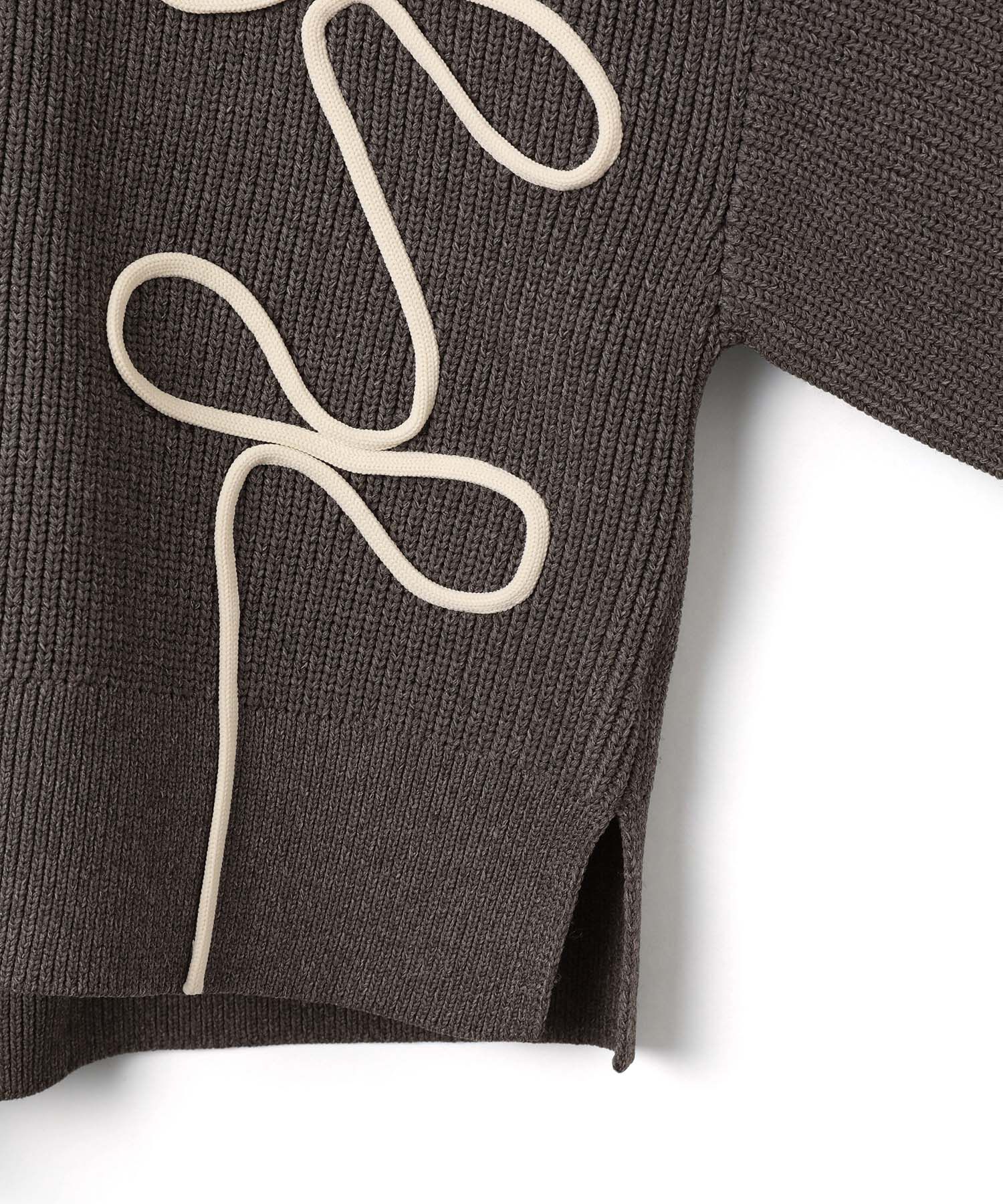 ADAM ET ROPE'「【サステナブル・洗える】ラインニットカーディガン」|カーディガン|