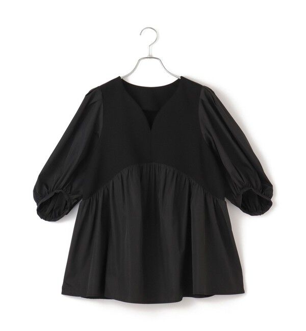 ADAM ET ROPE'「【WEB限定】・【オケージョン】ハートネックパフスリーブオケージョンブラウス」|シャツ・ブラウス|