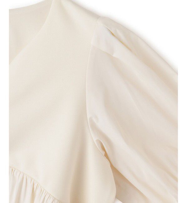 ADAM ET ROPE'「【WEB限定】・【オケージョン】ハートネックパフスリーブオケージョンブラウス」|シャツ・ブラウス|