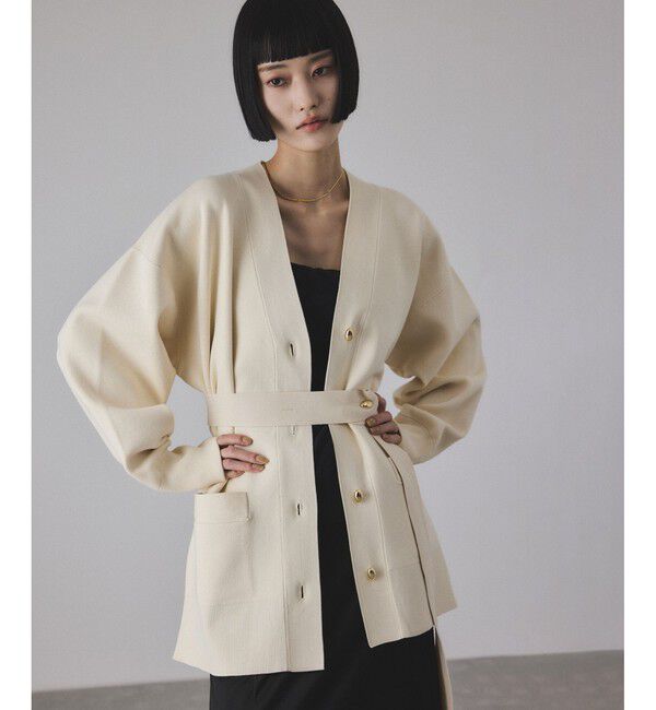 アダムエロペ　マルチWAYベルテッドミドルカーディガン　未使用　新品　キナリ ADAM ET ROPE'（アダムエロペ） カーディガン 「サステナブル」マルチ