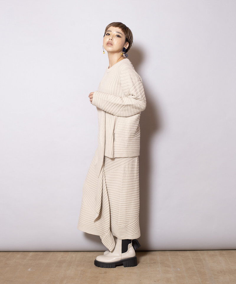  「切替リブニットプルオーバー」|ニット・セーター|