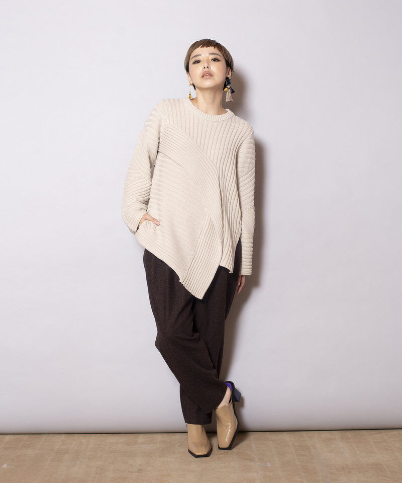  「切替リブニットプルオーバー」|ニット・セーター|