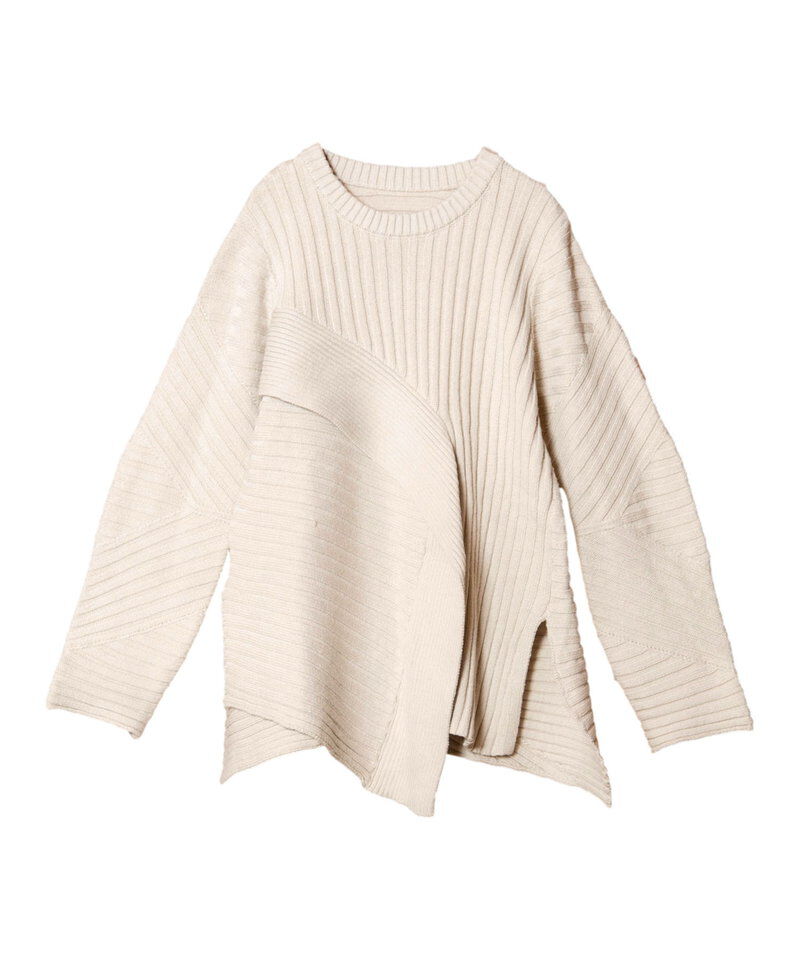  「切替リブニットプルオーバー」|ニット・セーター|