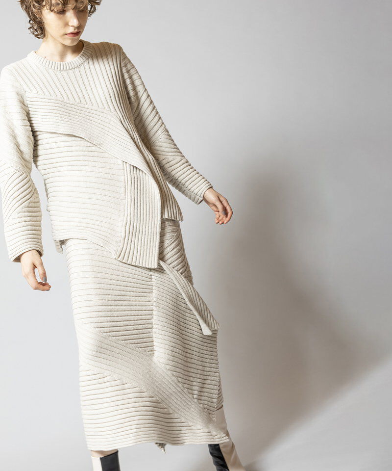  「切替リブニットプルオーバー」|ニット・セーター|