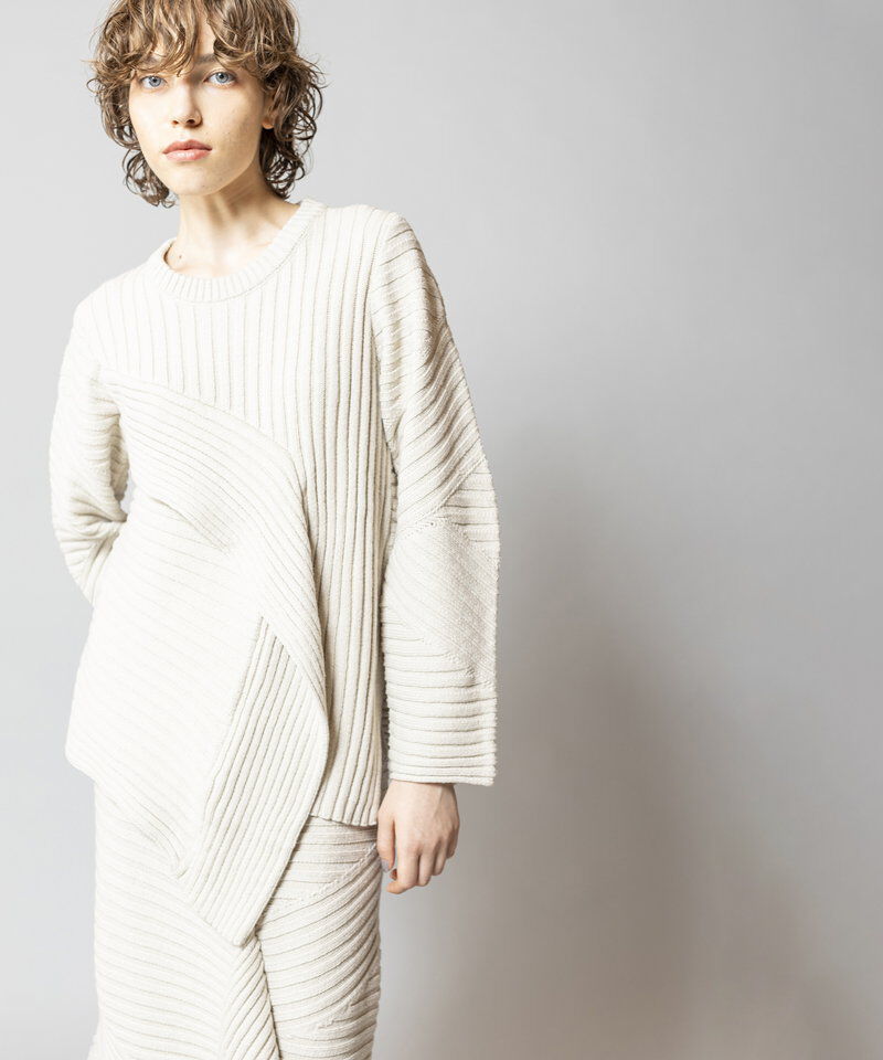 「切替リブニットプルオーバー」|ニット・セーター|