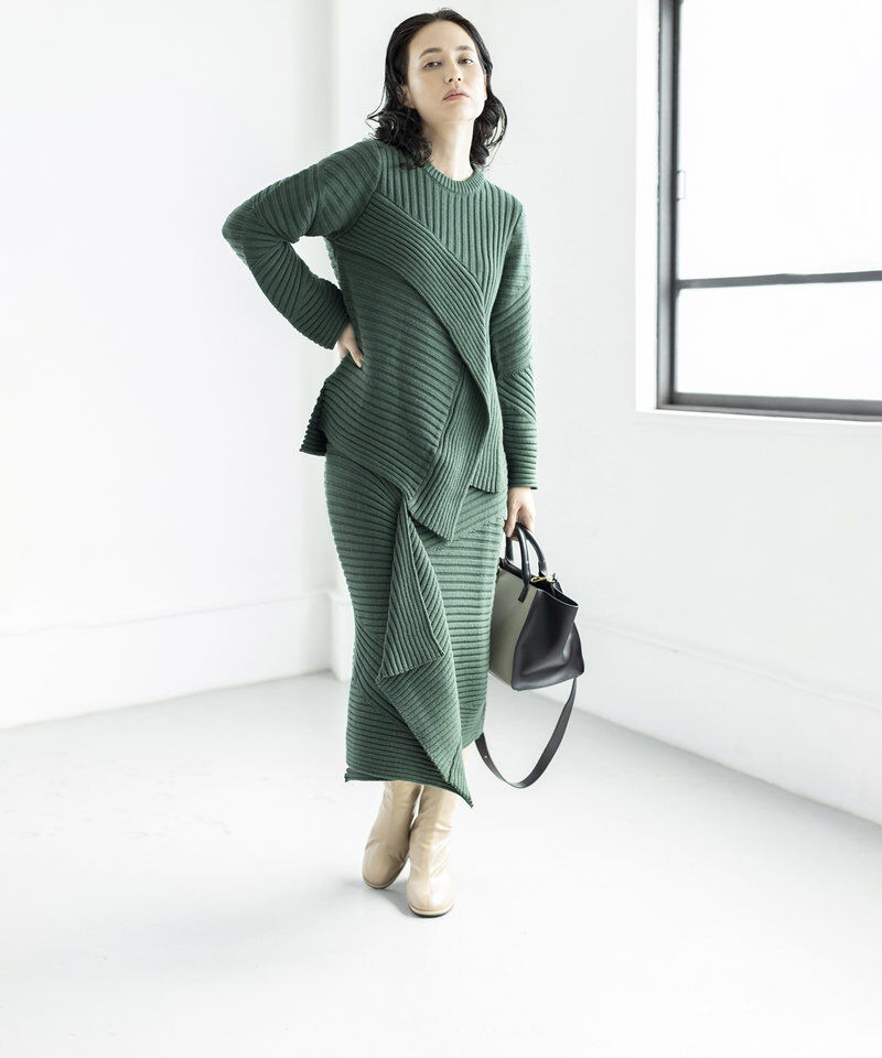  「切替リブニットプルオーバー」|ニット・セーター|