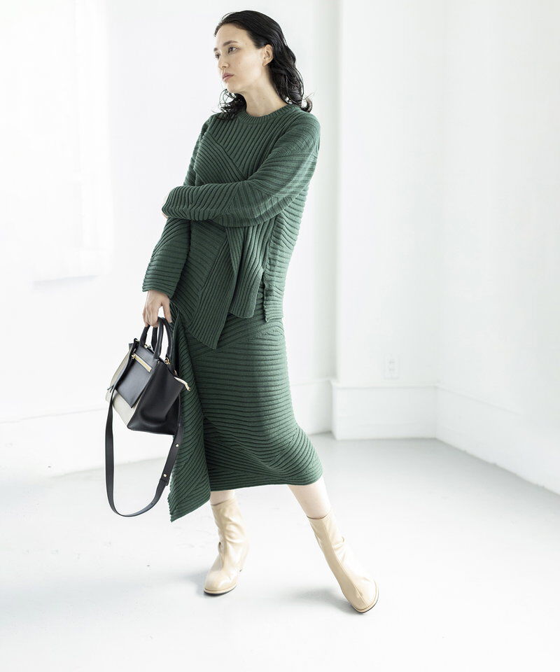  「切替リブニットプルオーバー」|ニット・セーター|