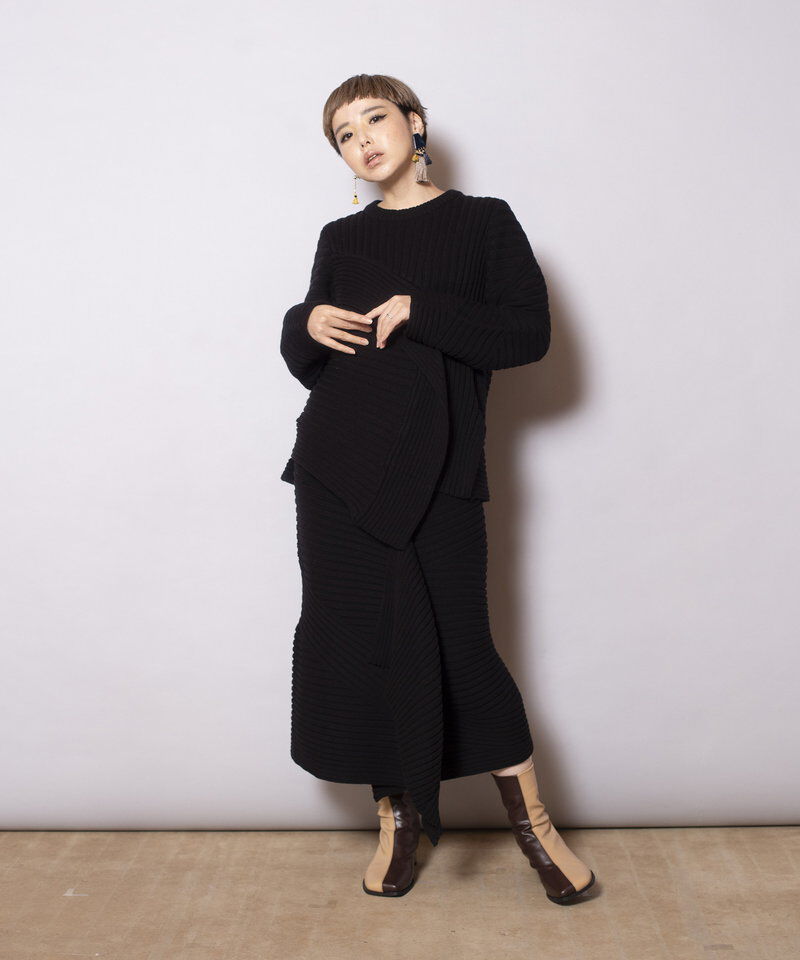  「切替リブニットプルオーバー」|ニット・セーター|