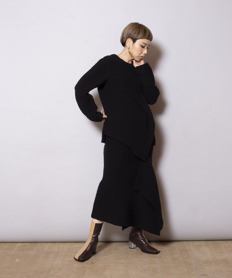  「切替リブニットプルオーバー」|ニット・セーター|