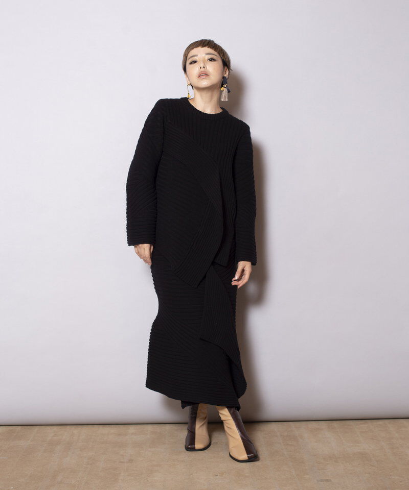  「切替リブニットプルオーバー」|ニット・セーター|