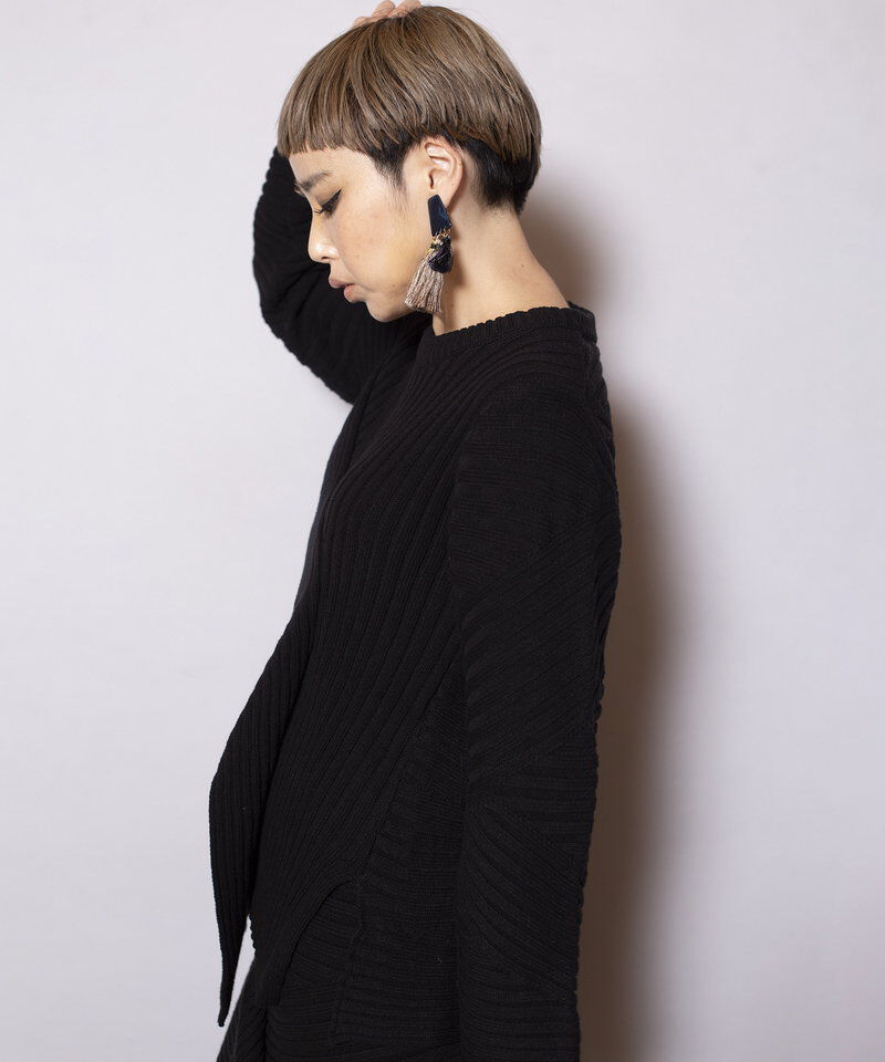  「切替リブニットプルオーバー」|ニット・セーター|