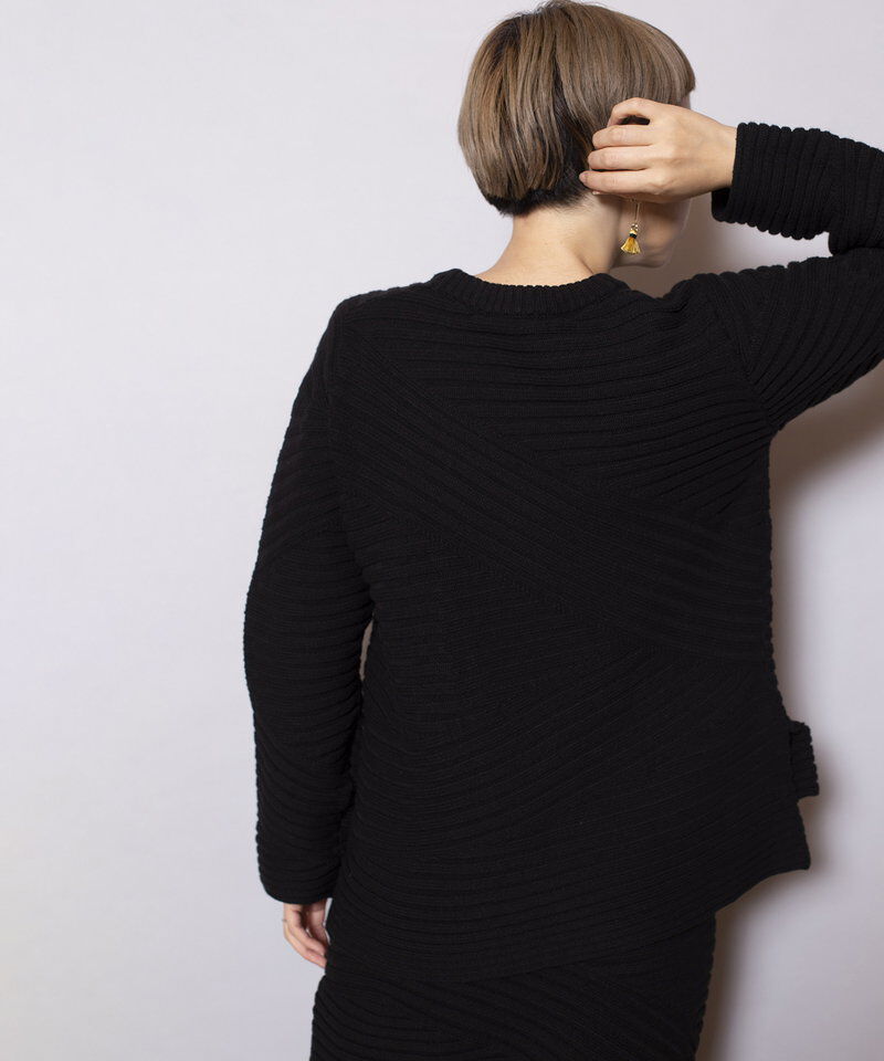  「切替リブニットプルオーバー」|ニット・セーター|