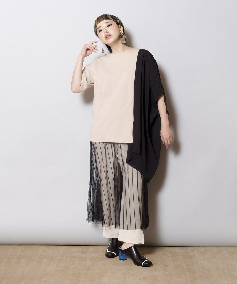  「切替アシンメトリーTシャツ」|Tシャツ・カットソー|