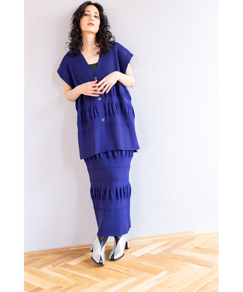  「リブニットベスト」|ニット・セーター|