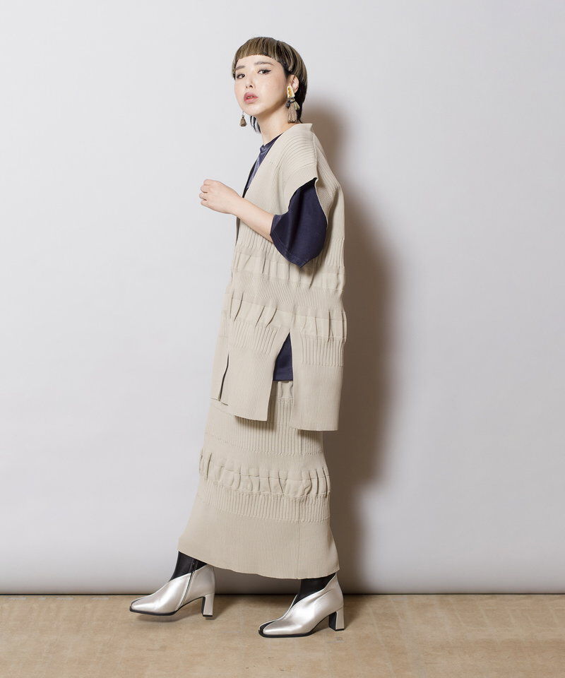  「リブニットベスト」|ニット・セーター|