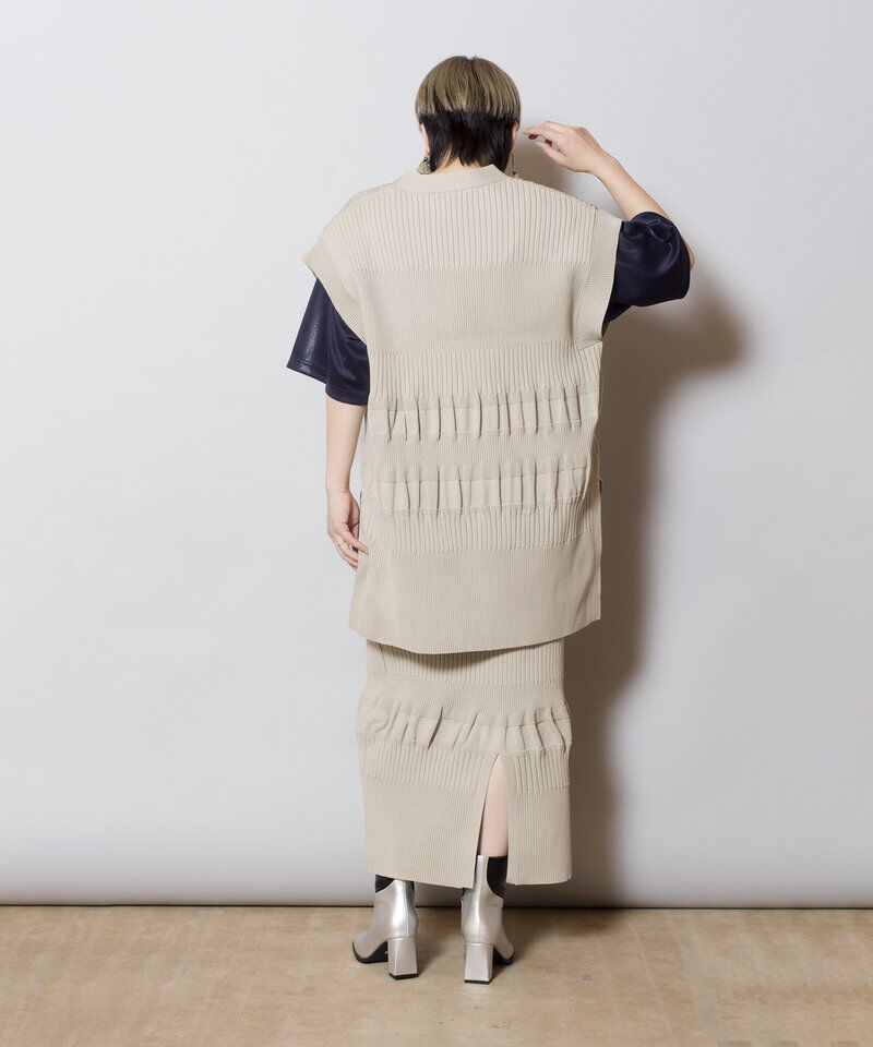  「リブニットベスト」|ニット・セーター|