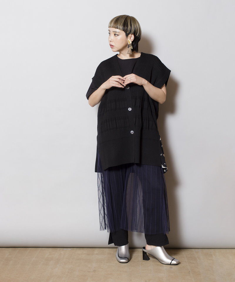  「リブニットベスト」|ニット・セーター|
