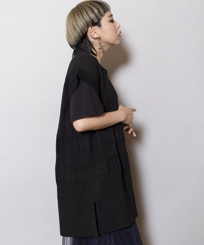  「リブニットベスト」|ニット・セーター|