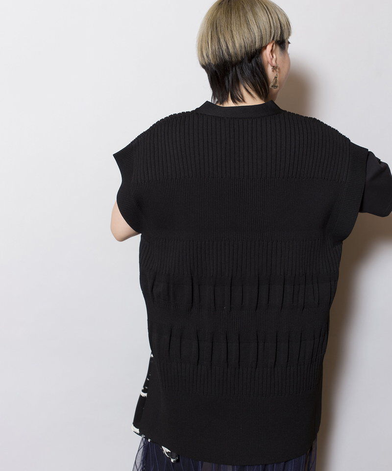  「リブニットベスト」|ニット・セーター|