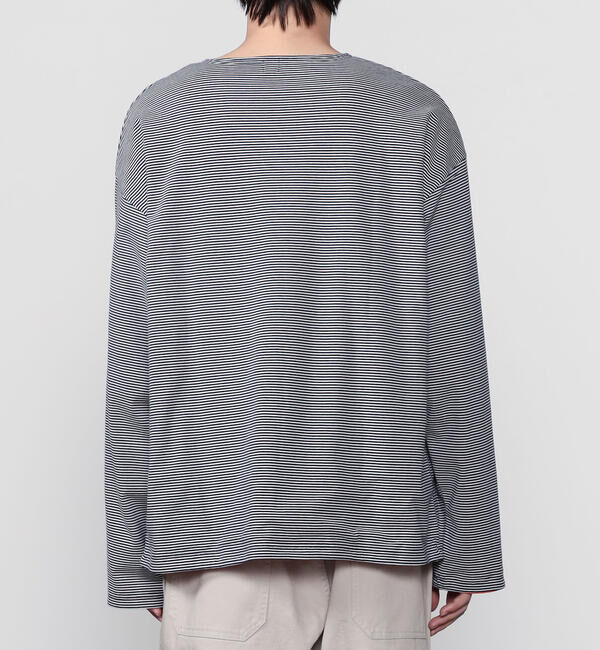 ORCIVAL「ORCIVAL | コットン天竺 ボーダーボートネックプルオーバー MEN」|Tシャツ・カットソー|